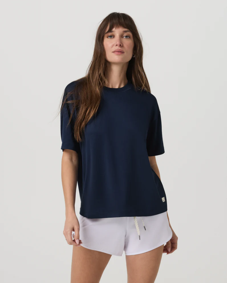 Vuori Women's Energy Tee Long - Blue Coast