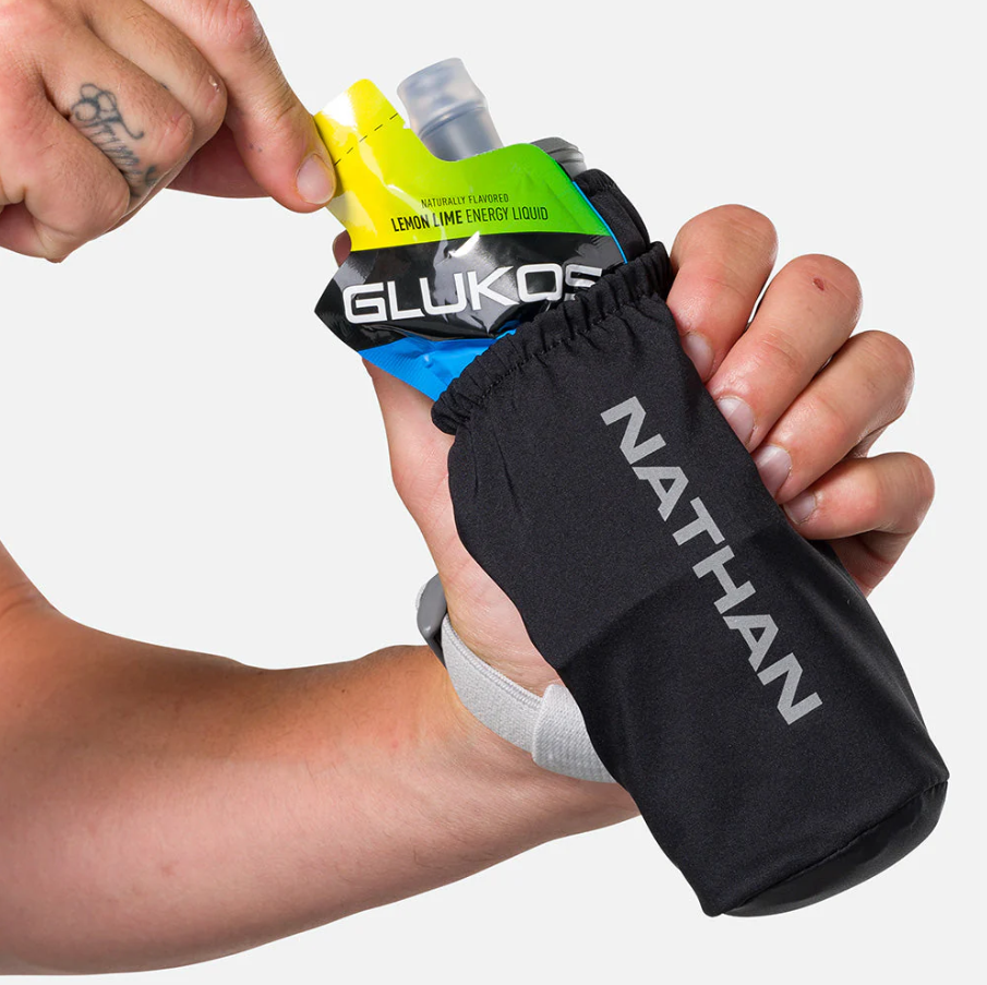 Nathan Pinnacle 14oz Soft Flask - Fuschia/Reflective Silver