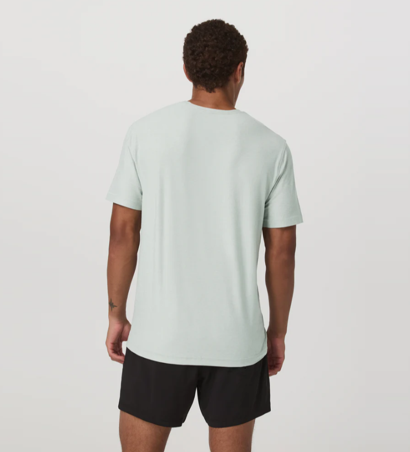 Vuori Men's Strato Tech Tee - Storm Blue Heather