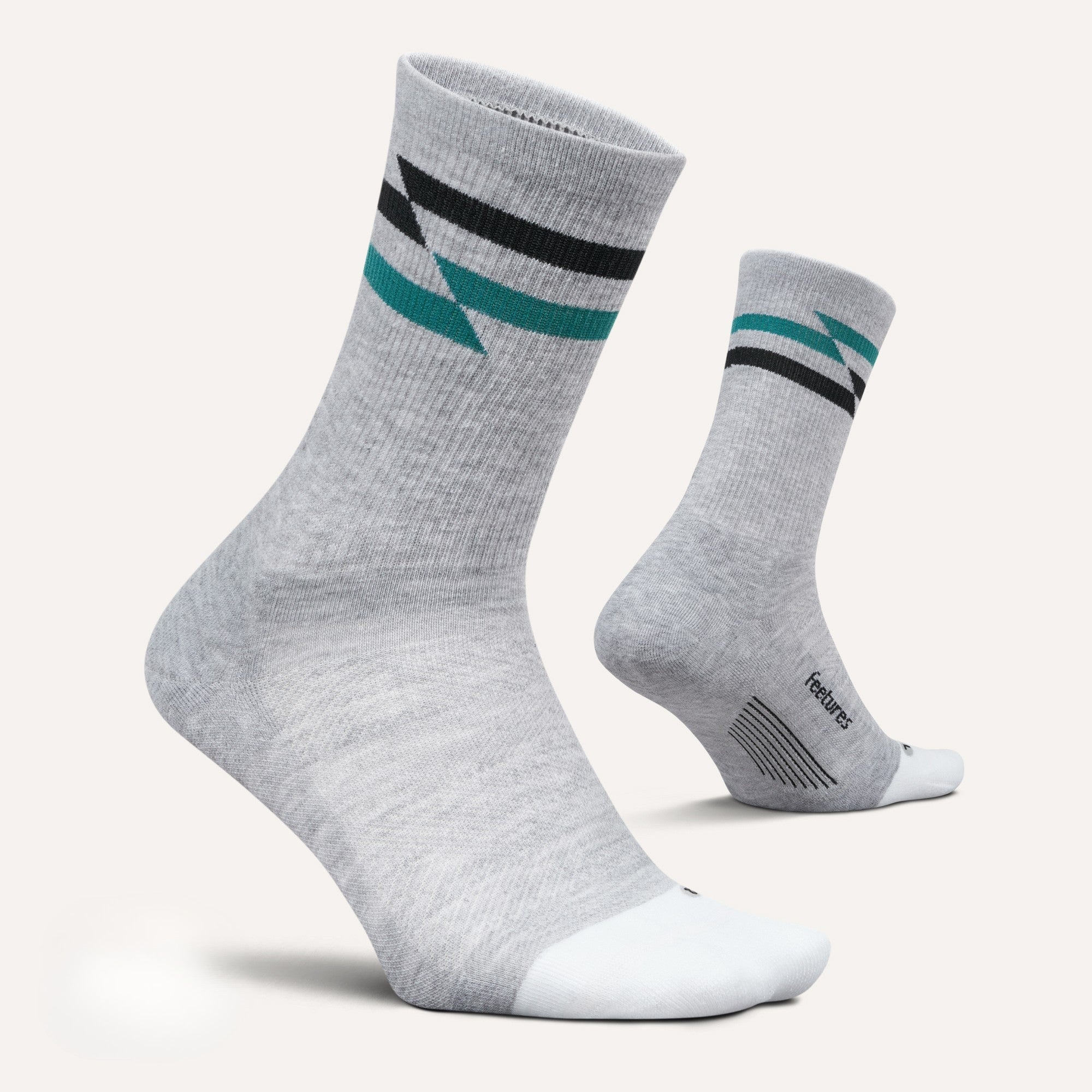 Feetures Elite Max Cushion Mini Crew - Grey Track