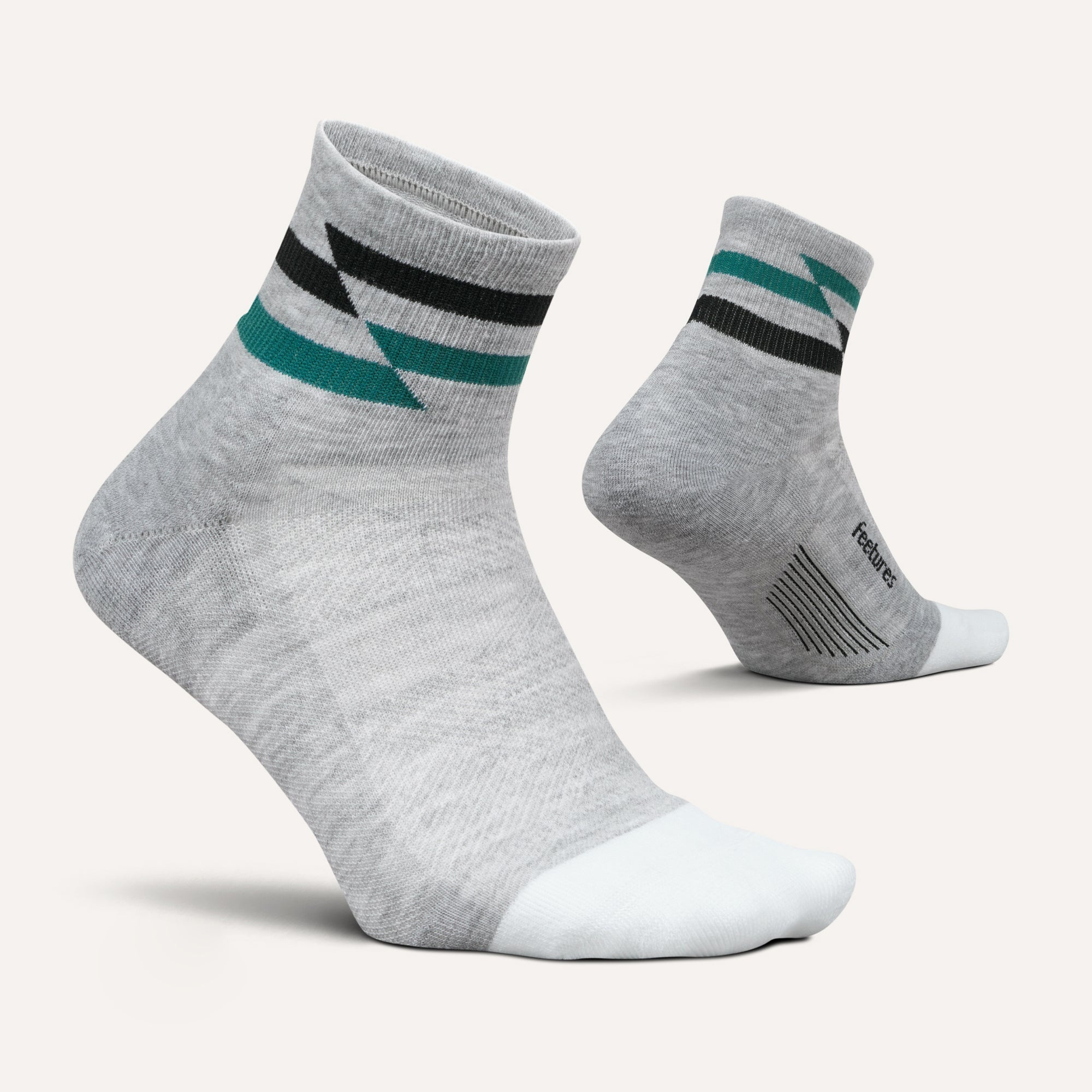 Feetures Elite Max Cushion Quarter - Grey Track