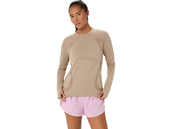 Women's Road Seamless Long Sleeve - Greige