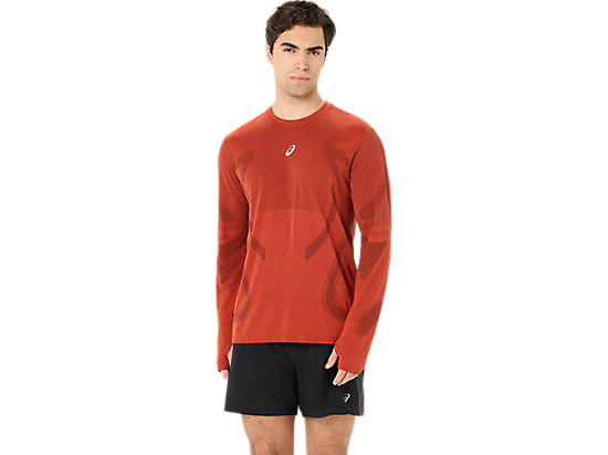 Men's Road Seamless Long Sleeve - Singed Red