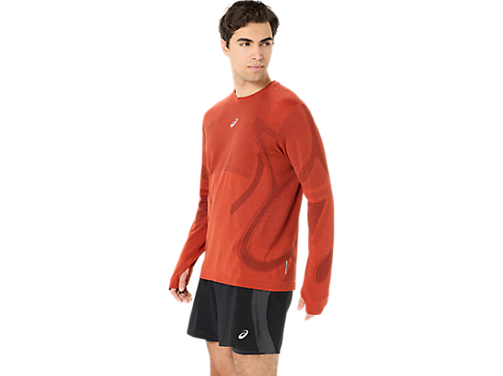 Men's Road Seamless Long Sleeve - Singed Red