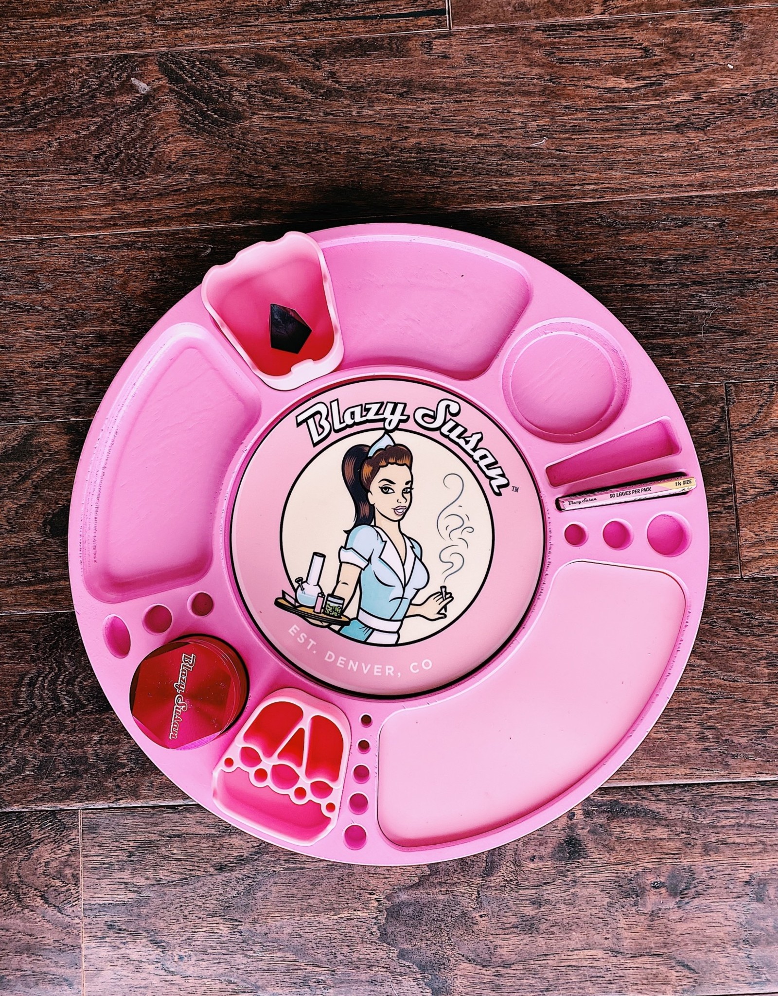 Blazy Susan Rolling Tray Natural Herbal Medicine