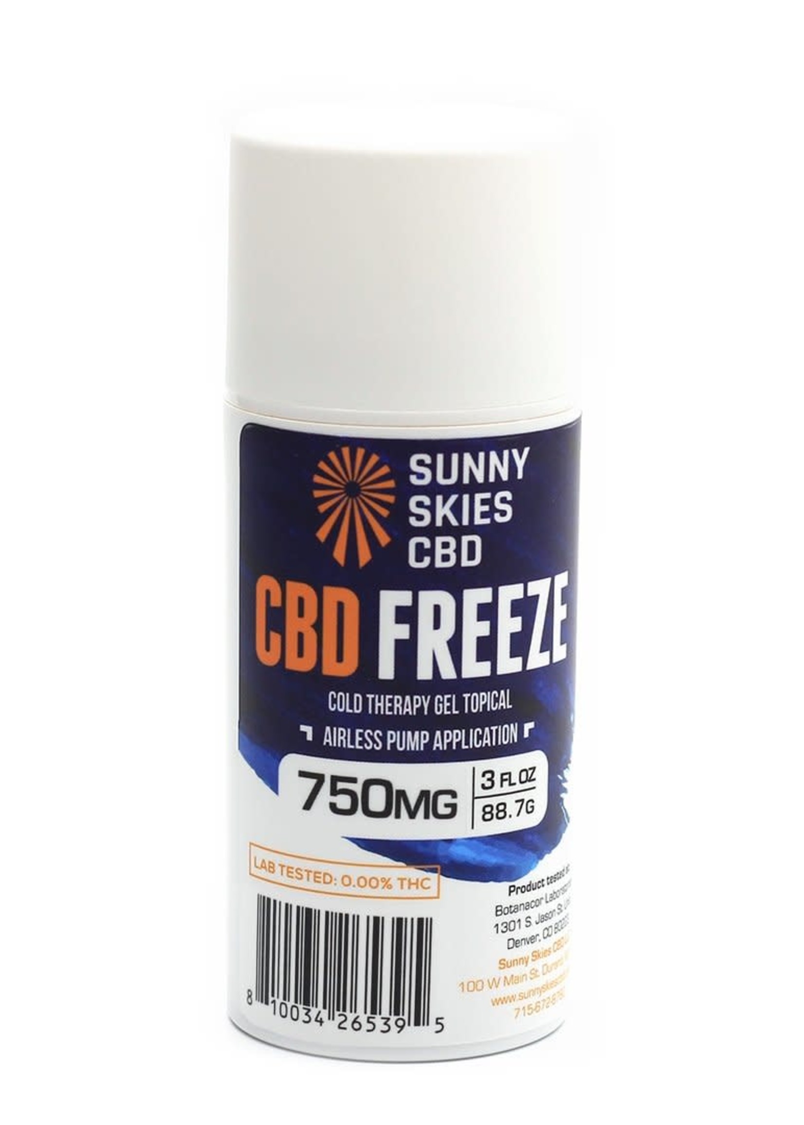 Sunny Skies CBD Freeze cream