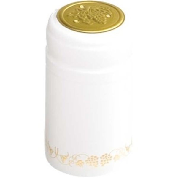 PVC Capsules (30 count) - White with Gold Grapes
