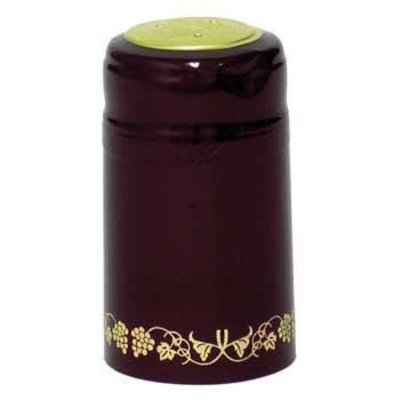 PVC Capsules (30 count) - Burgundy with Gold Grapes PVC Capsules (30 count) - Burgundy with Gold Grapes
