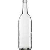 750mL Clear Claret/Bordeaux Flat Bottom Bottles, 12/Case