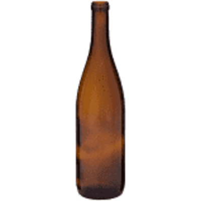 750mL California Amber Hock Flat Bottom Bottles, 12/Case 750mL California Amber Hock Flat Bottom Bottles, 12/Case