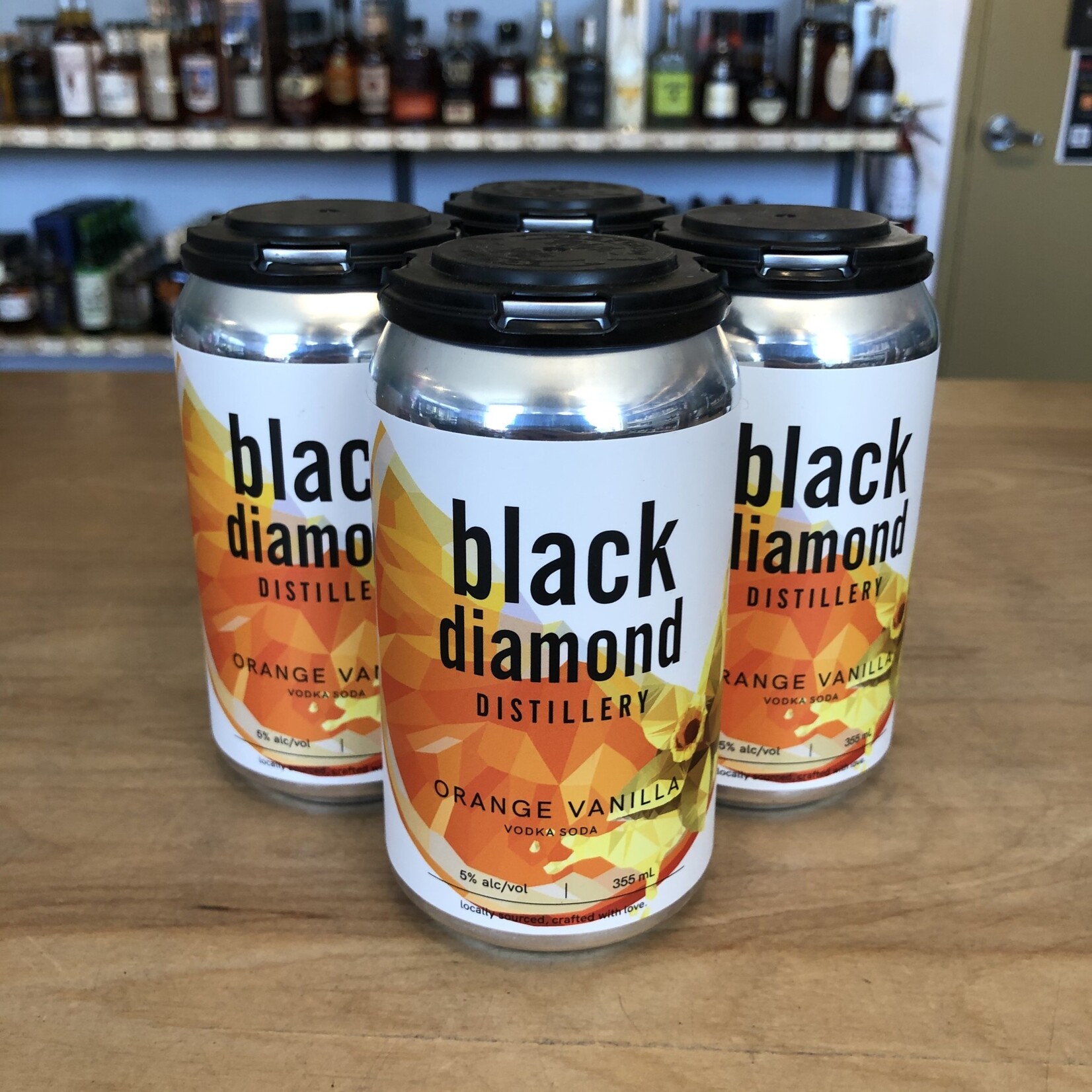 'Orange Vanilla' Vodka Soda, Black Diamond 4x355ml 5%