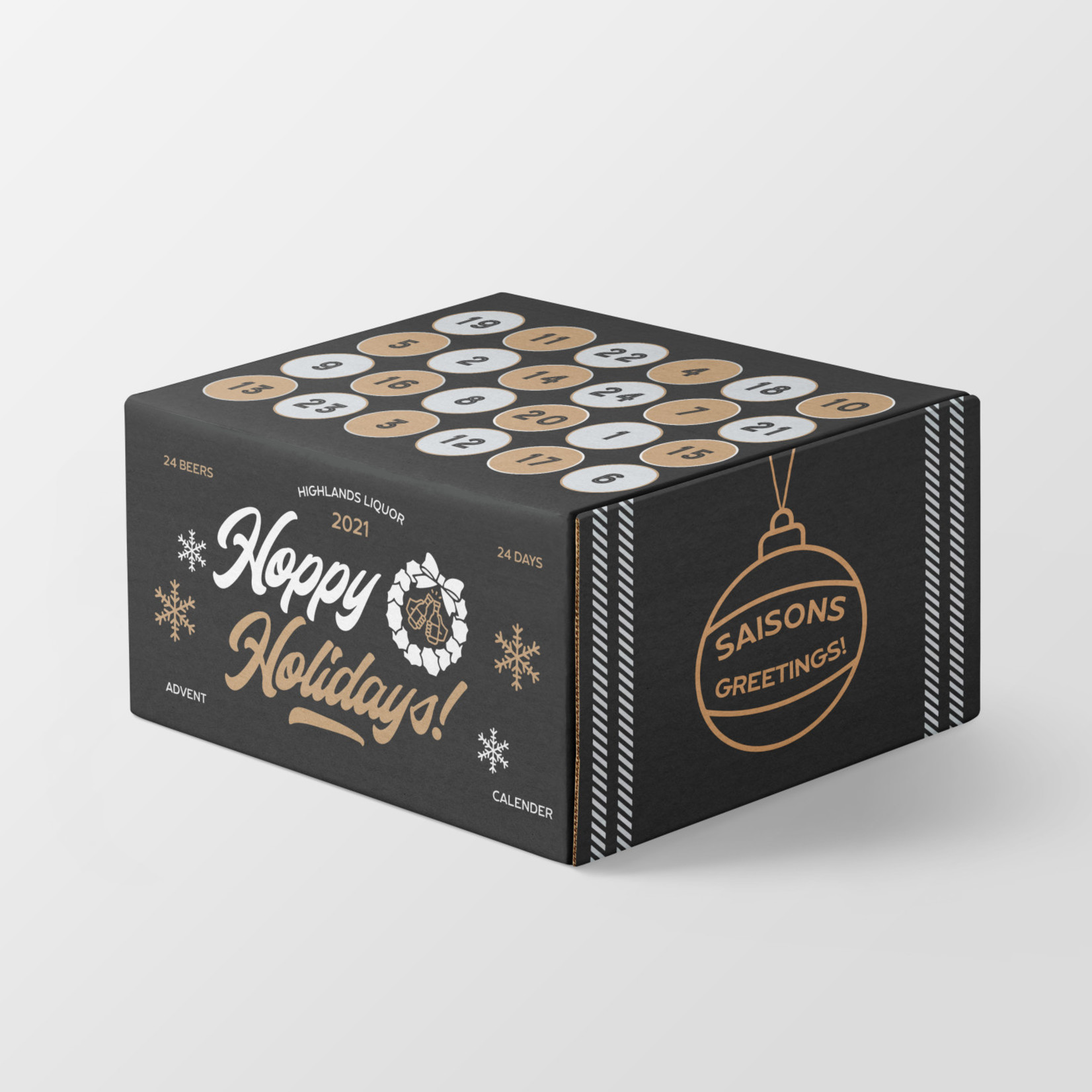 Highlands Liquor 'Hoppy Holidays" MIXED ADVENTURE Craft Beer Advent Calendar, 24x473ml