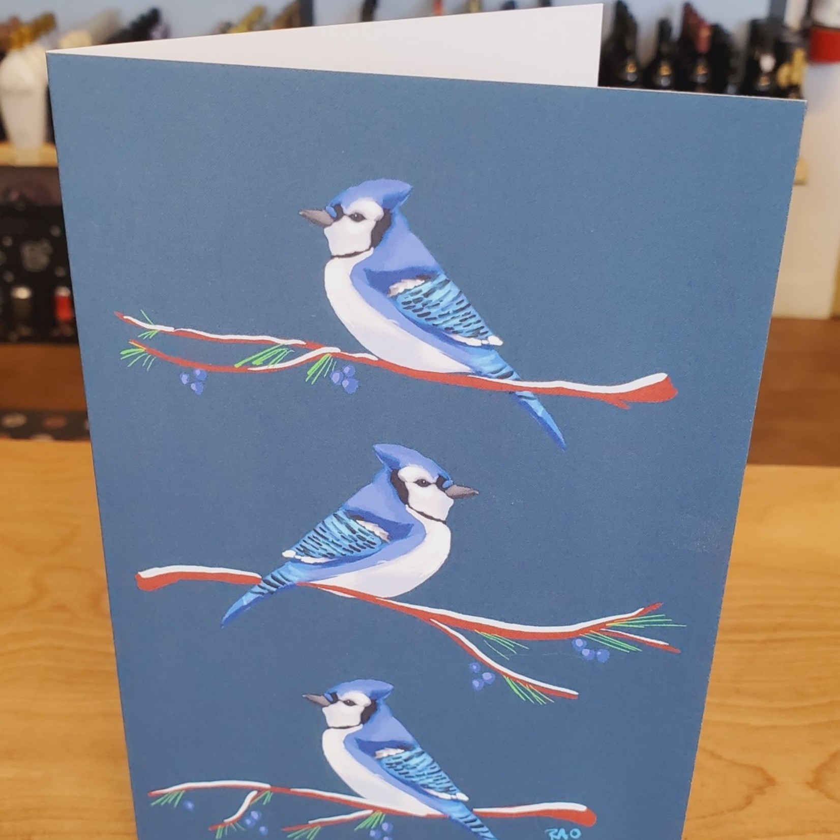 Holiday Card 'Three Blue Jays'