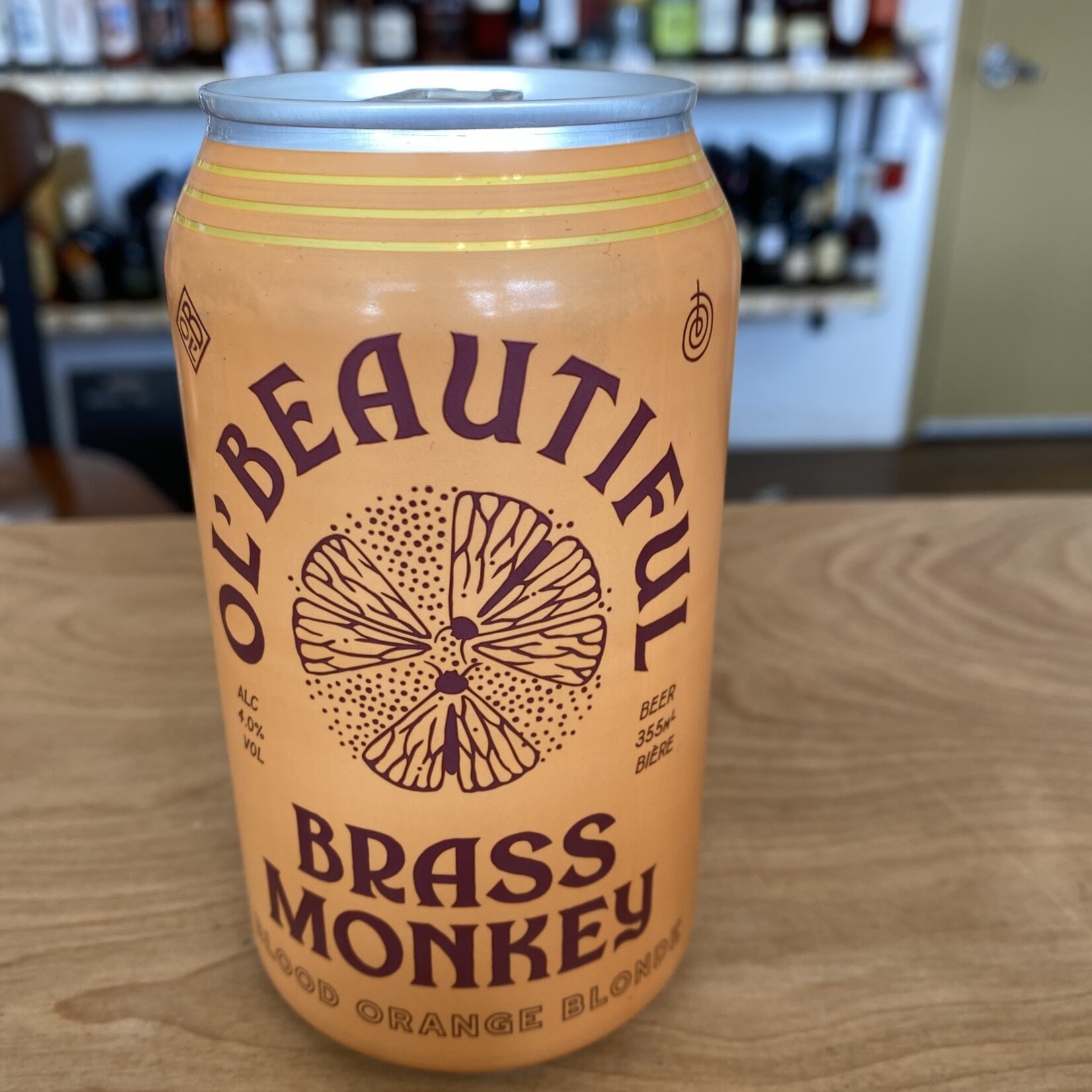 Ol' Beautiful Brewing 'Brass Monkey' Blood Orange Blonde, Ol' Beautiful 355ml 4.0%