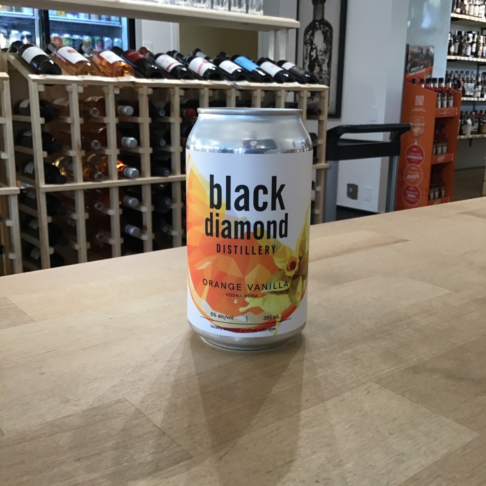 'Orange Vanilla' Vodka Soda, Black Diamond 355ml 5.0%