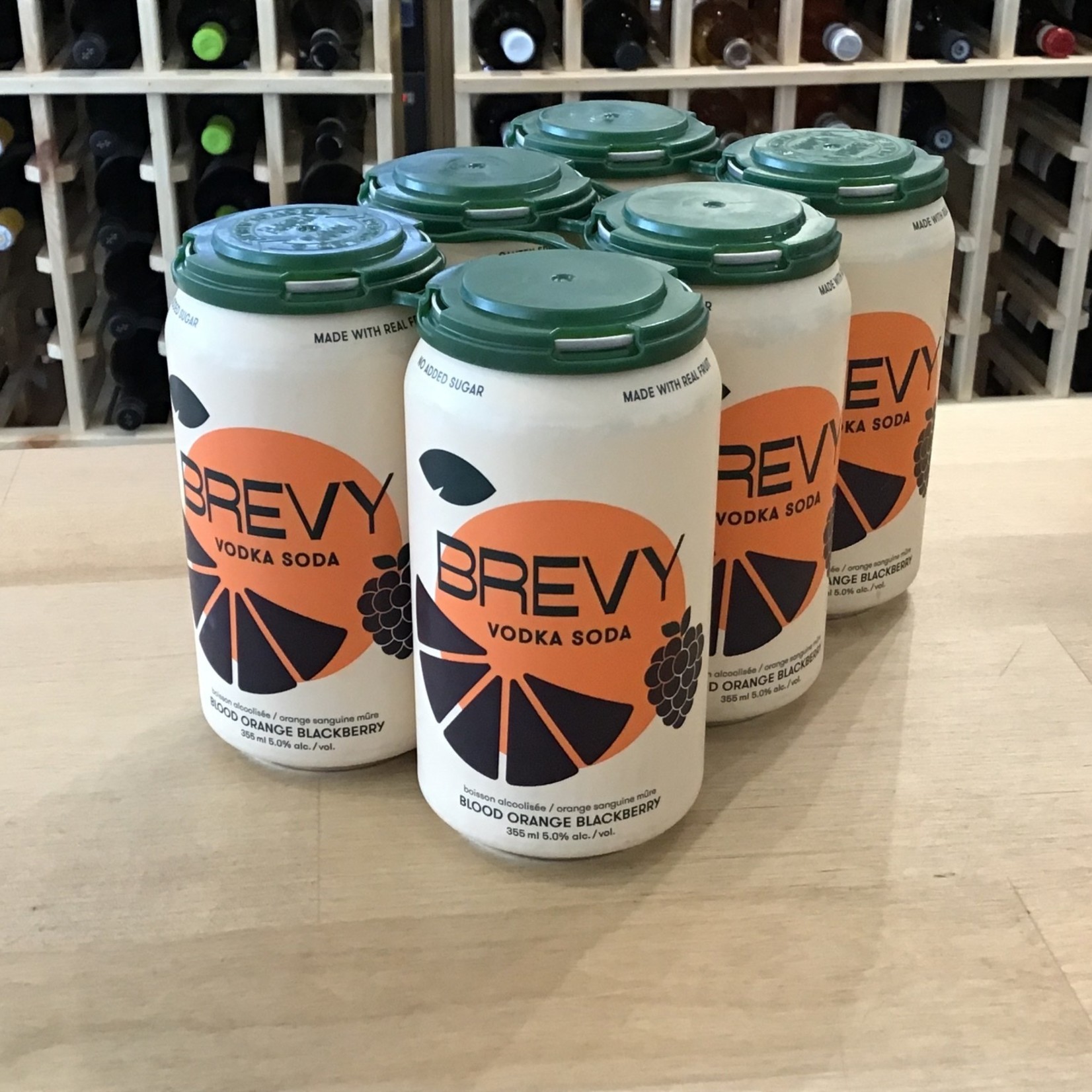 Blood Orange Blackberry Ale Vodka Soda, Brevy 6x355ml 5.0%