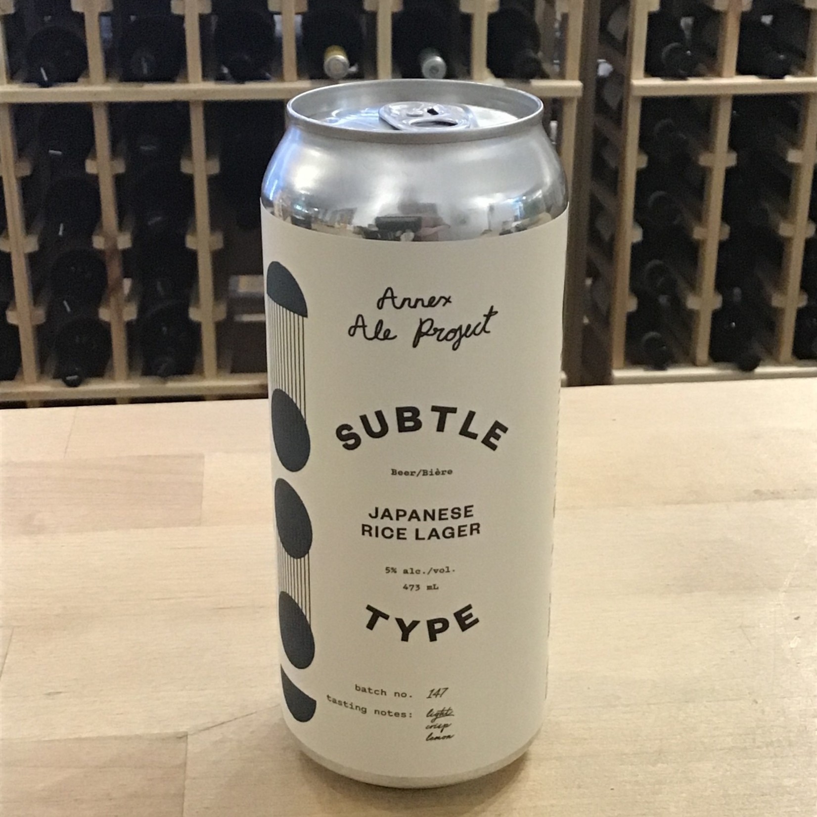 Annex Ale Project 'Subtle Type' Rice Lager, Annex Ale Project 473ml 5.0%