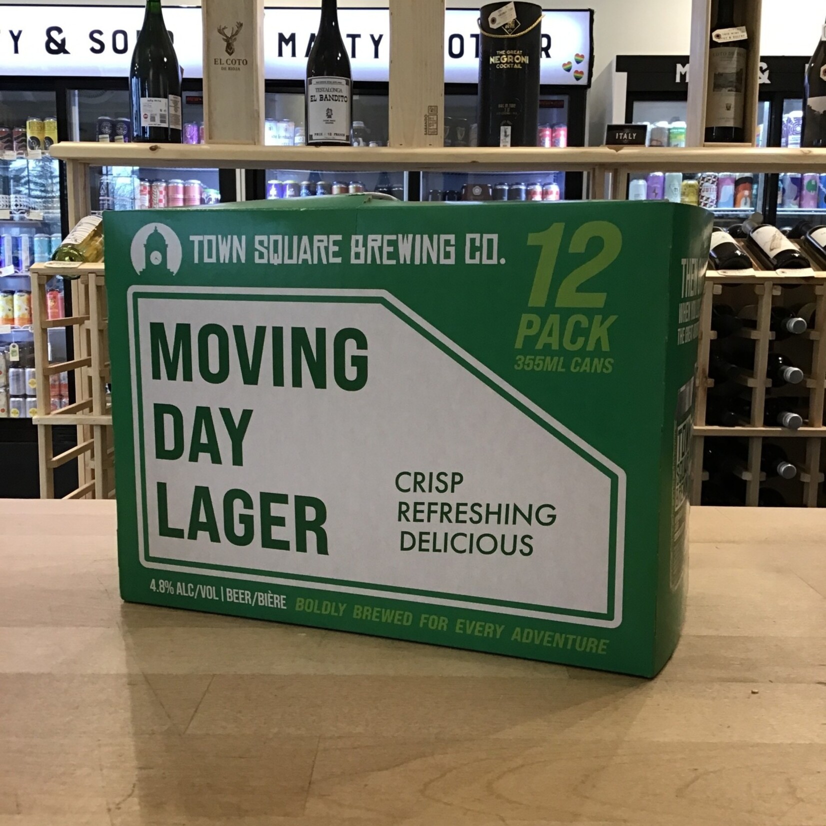 Town Square Moving Day Lager, Town Square 12x355ml 4.8%