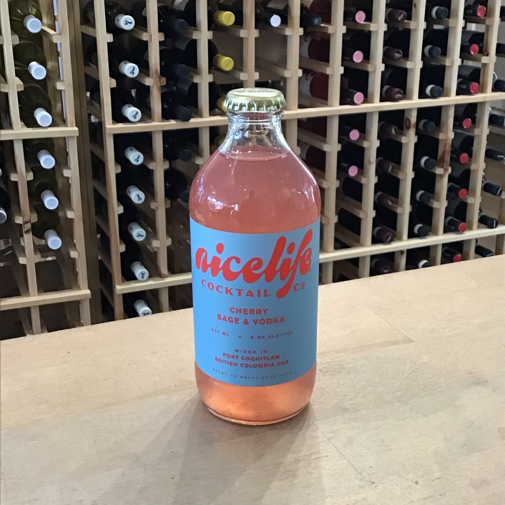 'Cherry Sage & Vodka' Ready To Enjoy Cocktail, Nicelife 341ml 6.9%