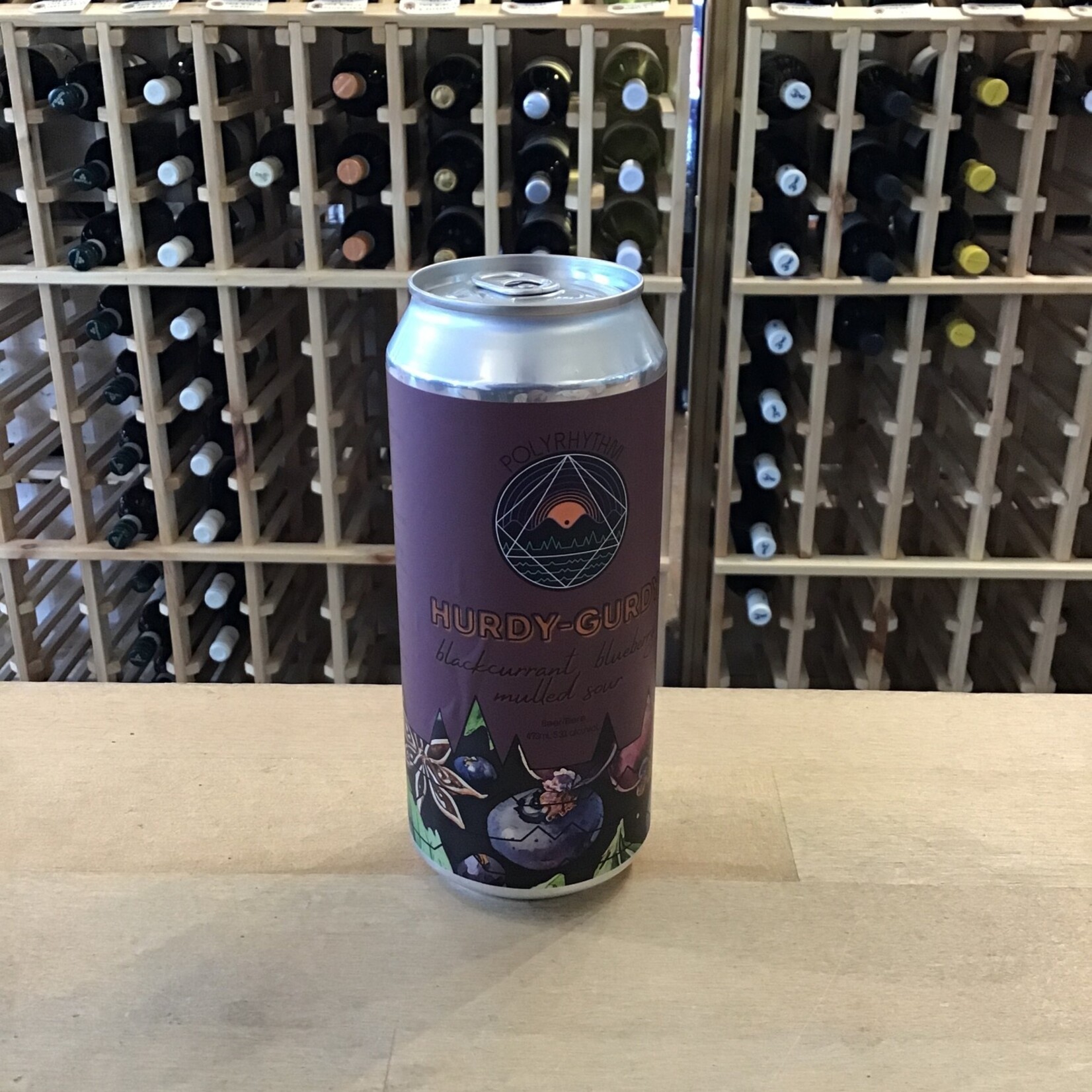 'Hurdy-Gurdy' Blackcurrant Blueberry Mulled Sour, Polyrhythm, 473ml 5.2%