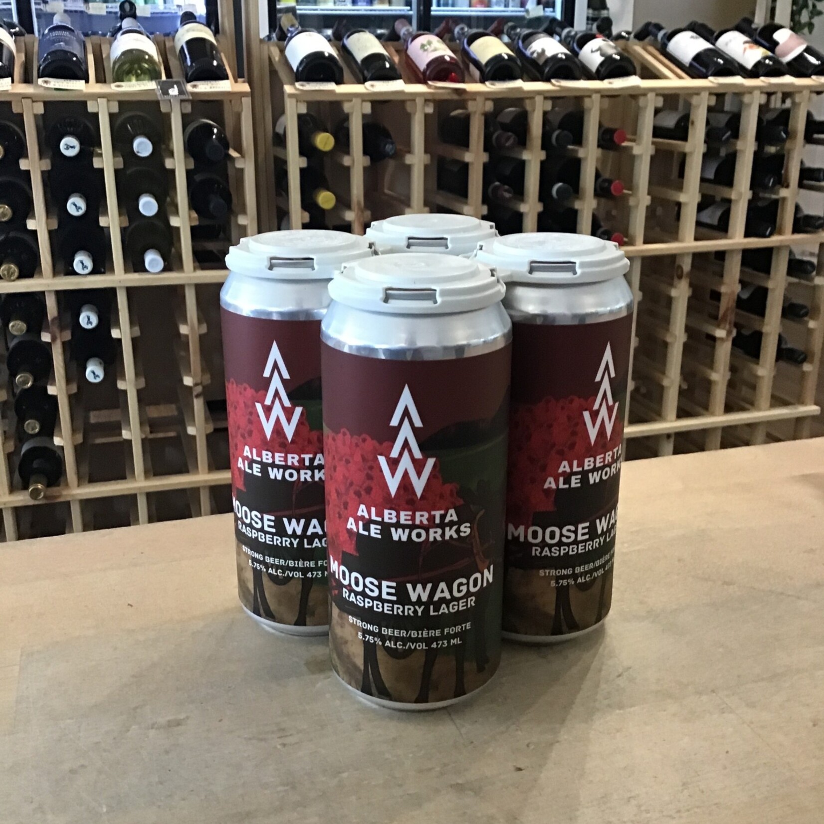 'Moose Wagon' Raspberry Lager, Alberta Ale Works 4x473ml 5.7%