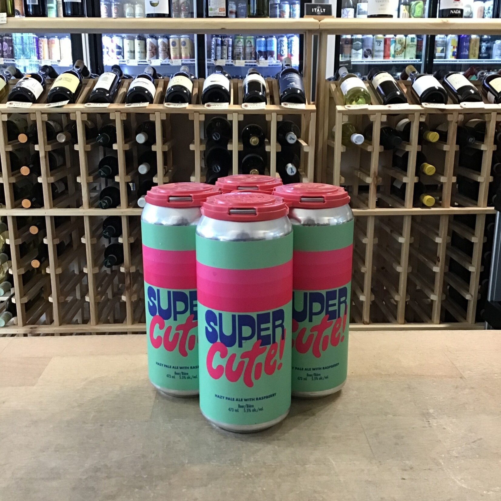 'Super Cutie' Hazy Pale Ale with Raspberry, Cabin x Born 4x473ml 5.5%