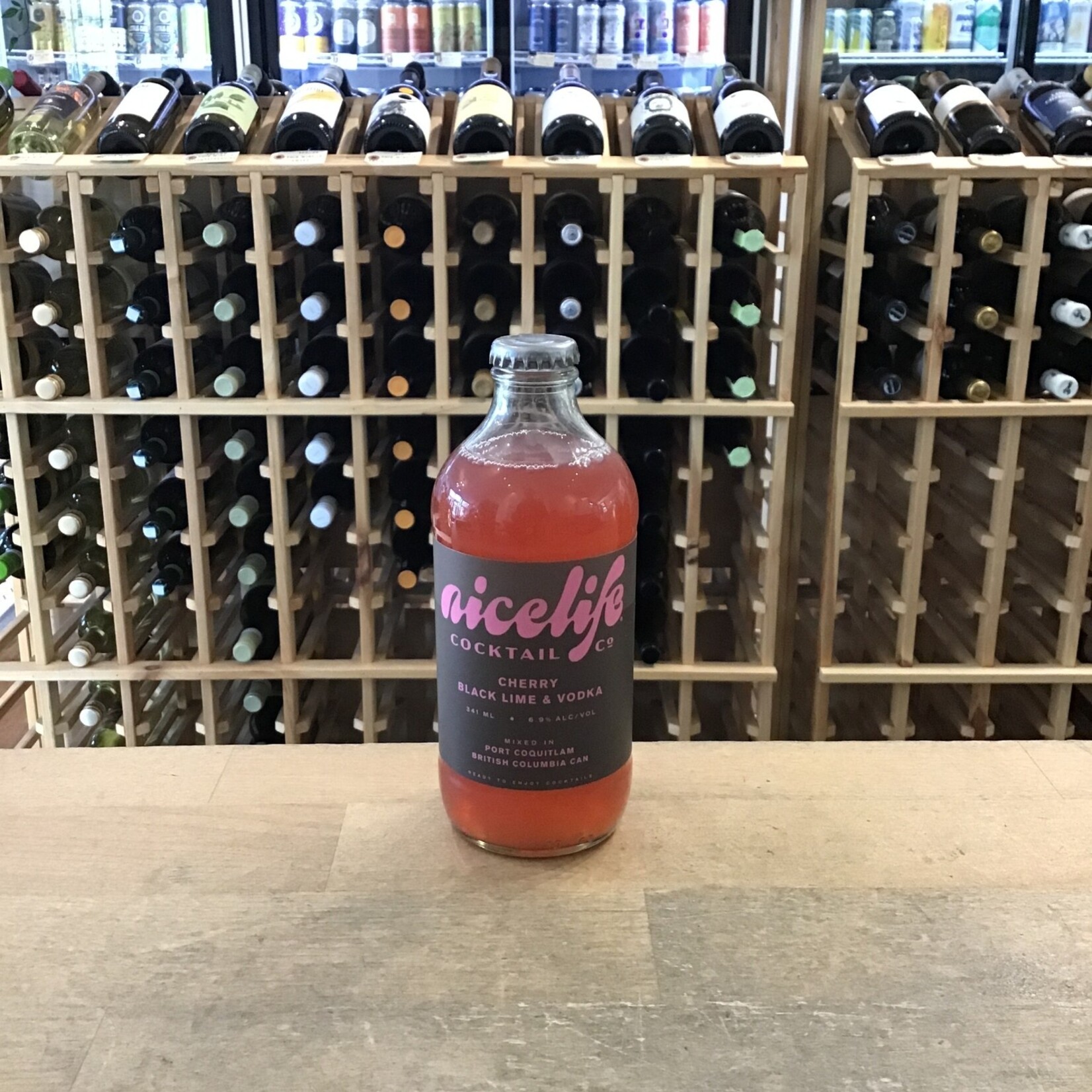 'Cherry Black Lime' Ready To Enjoy Cocktail, Nicelife 341ml 6.9%