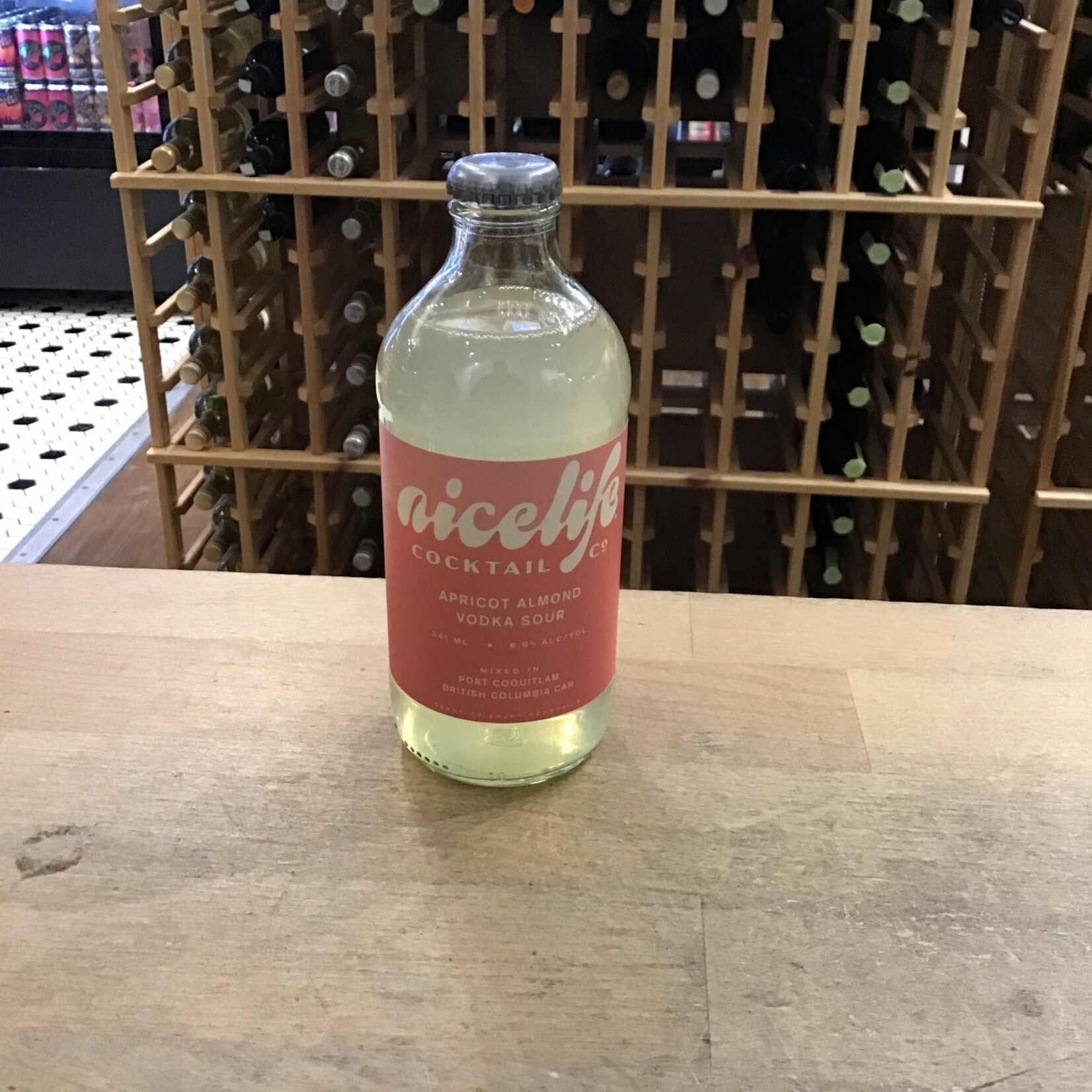 'Apricot Lemon Almond Sour' Ready To Enjoy Cocktail, Nicelife 341ml 6.9%