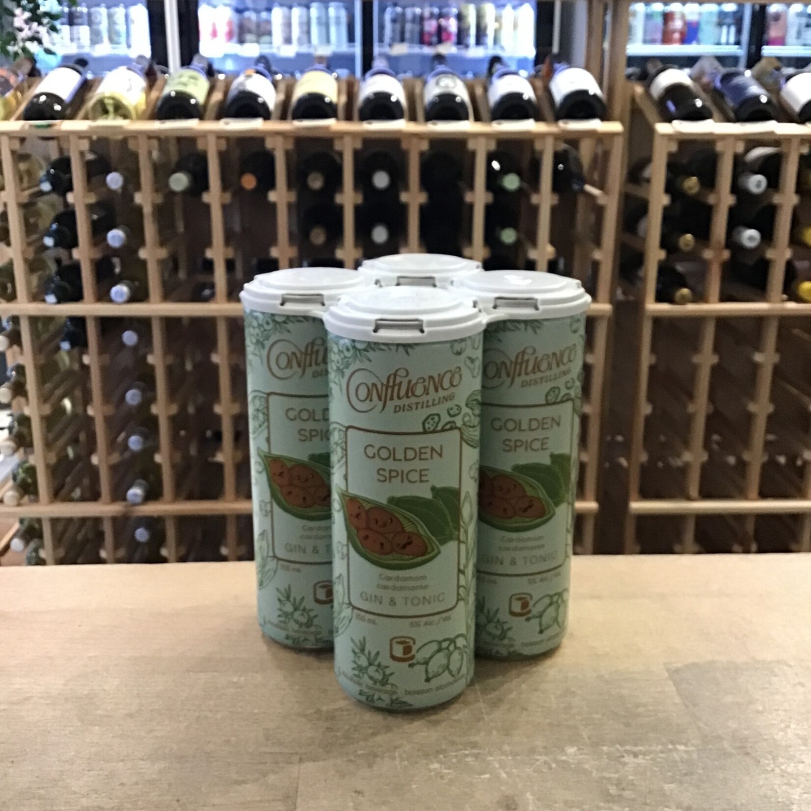 Confluence 'Golden Spice' Cardamom Gin & Tonic, Confluence 4x 355ml 5%