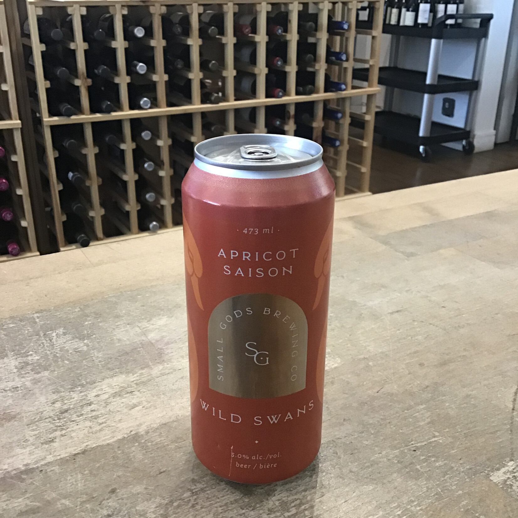 'Wild Swan's' Apricot Saison, Small Gods 473ml 5.0%