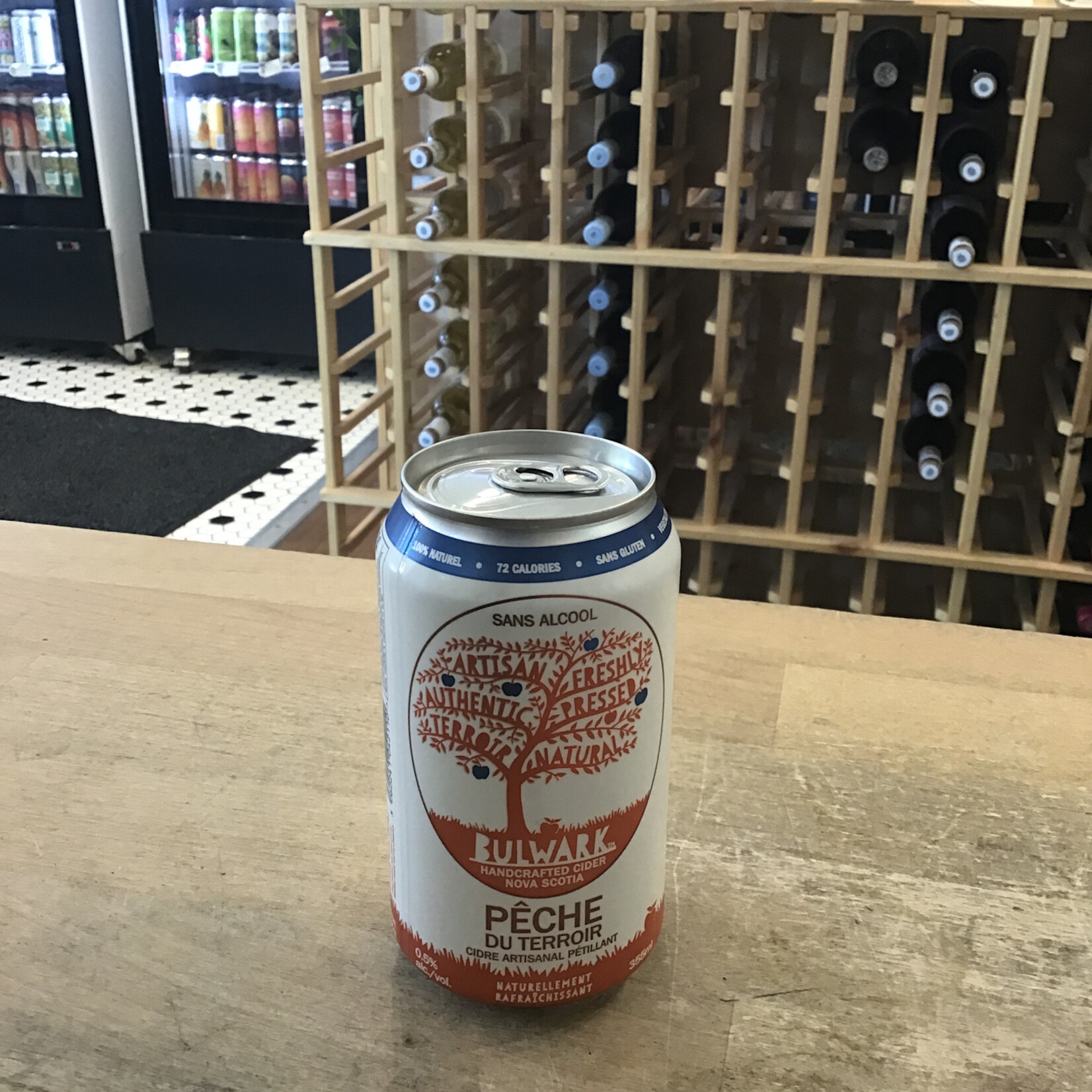 Bulwark Peach Cider (Non-Alcoholic), Bulwark 355ml