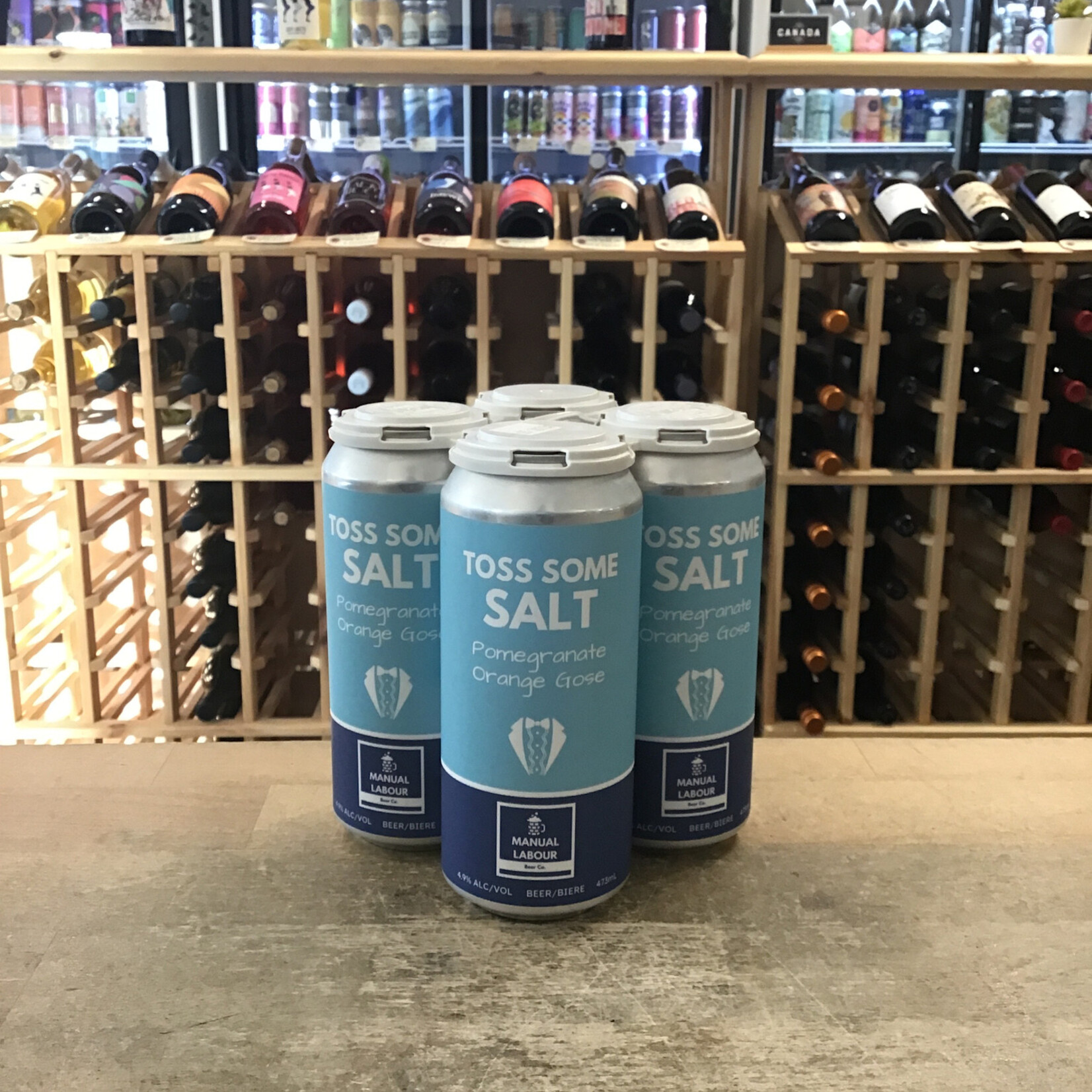 'Toss some Salt' Pomegranate Orange Gose, Manual Labour 4x473ml 4.9%