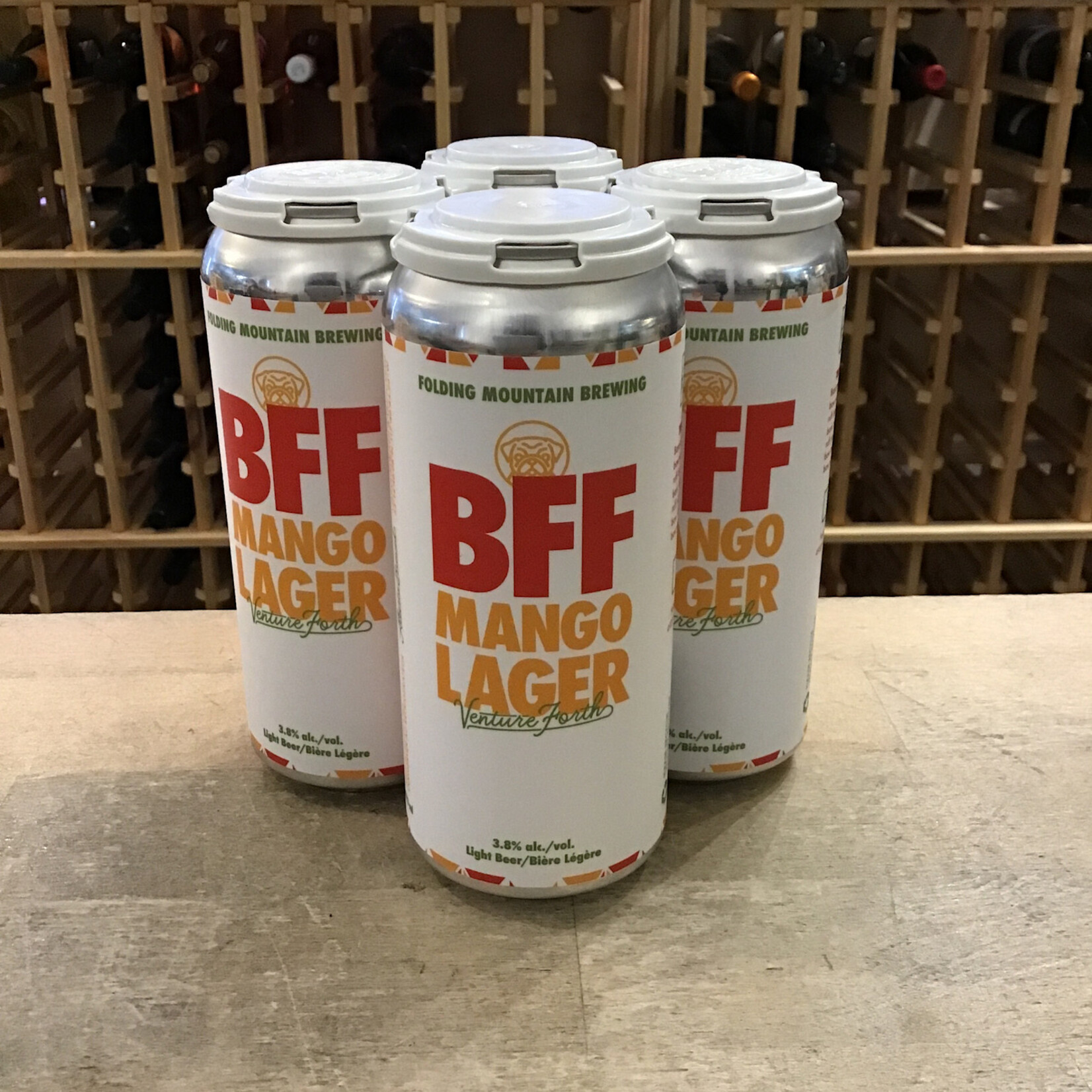 Folding Mountain 'BFF' Mango Lager, Folding Mountain 4x473ml 3.8%