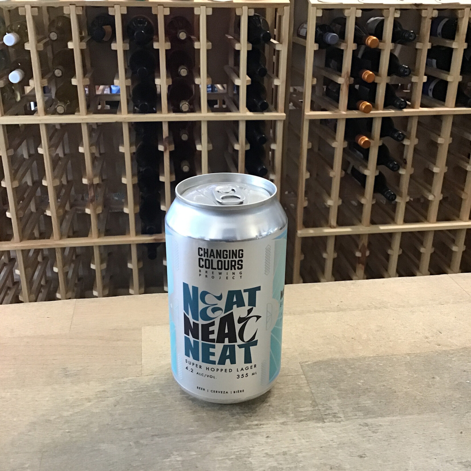 'Neat' Super Hopped Lager, Changing Colours 355ml 4.2%