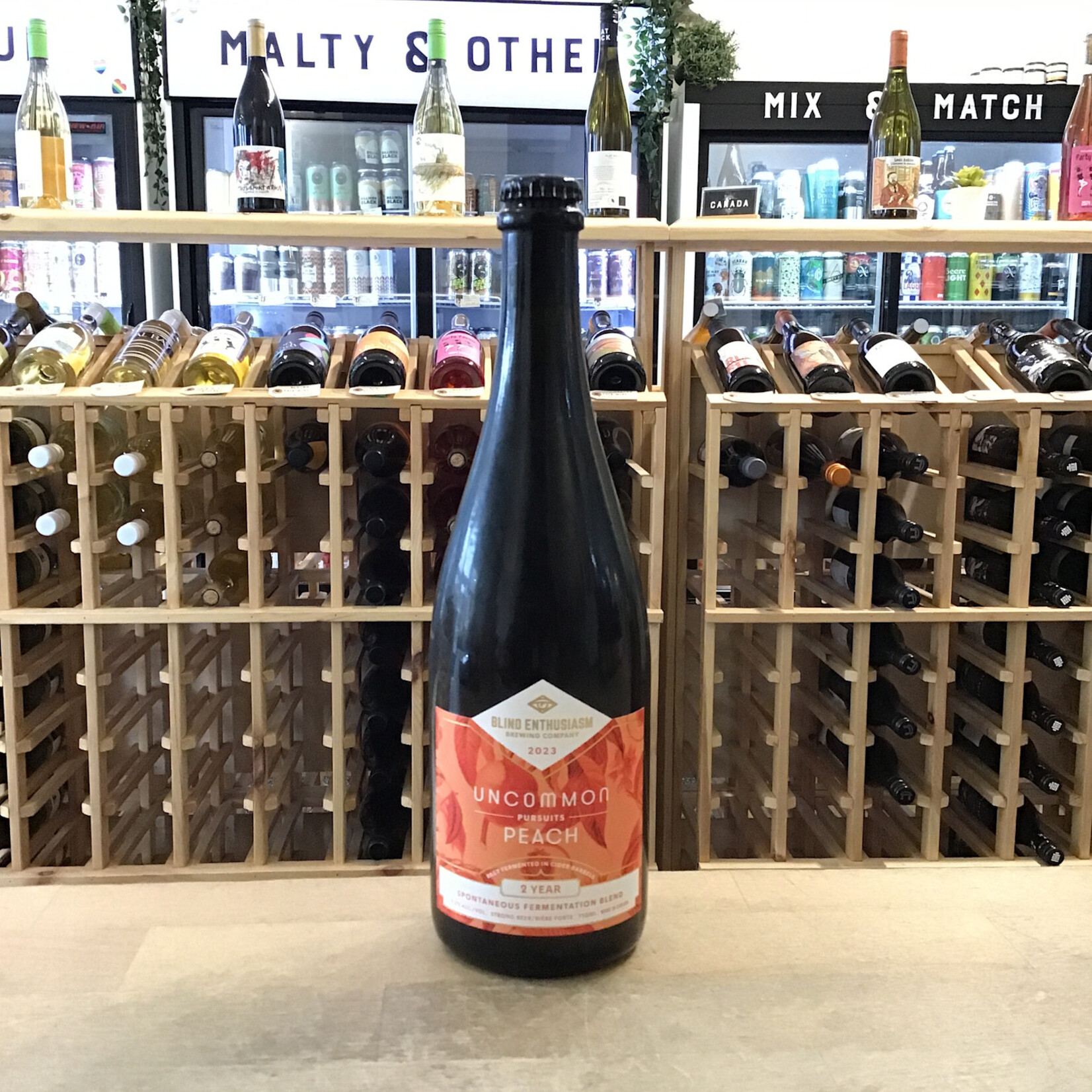Blind Enthusiasm 'Uncommon Pursuits' Peach, Blind Enthusiasm 750ml 6.9%