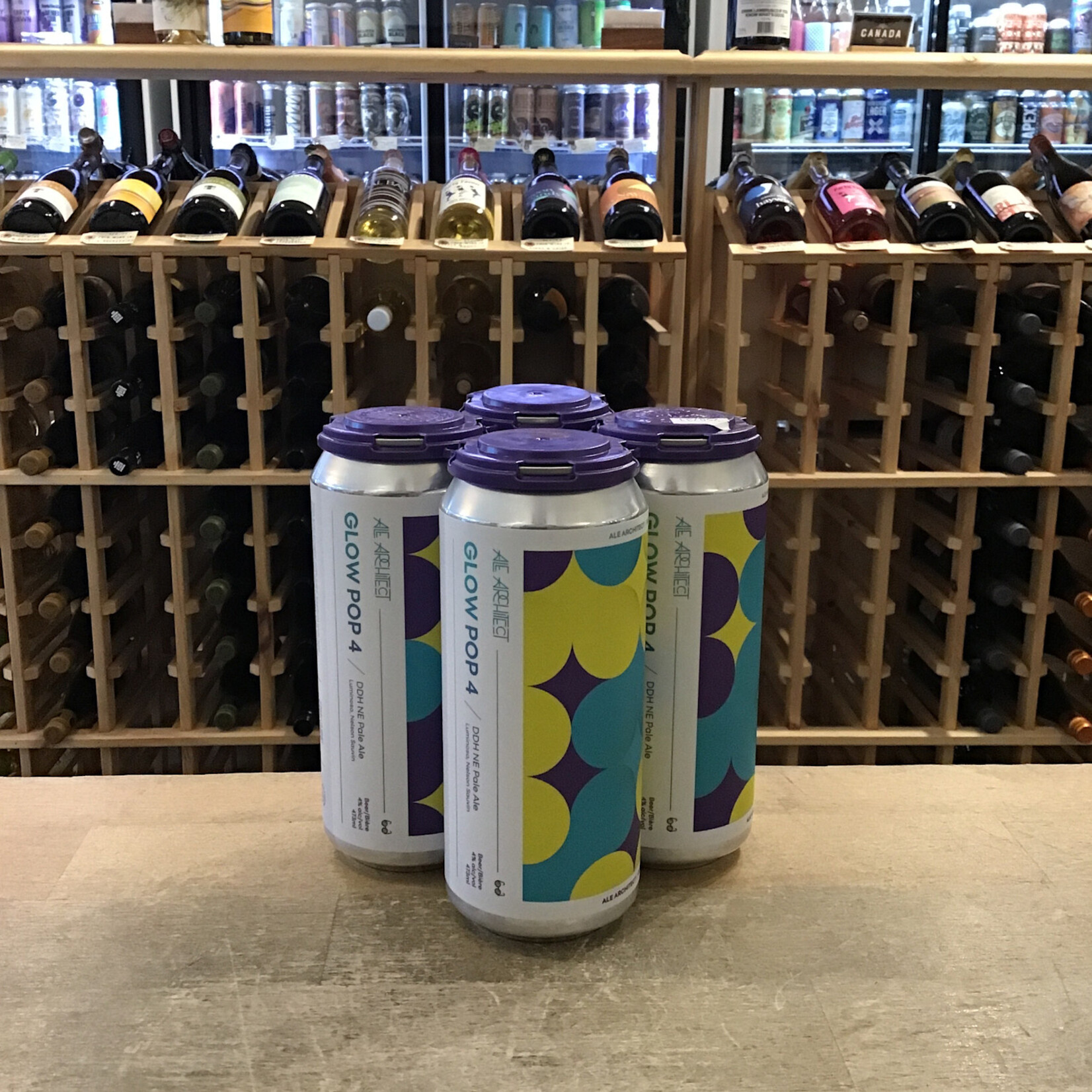 Ale Architect 'Glow Pop 4' Hazy Pale Ale, 4x473ml 4%