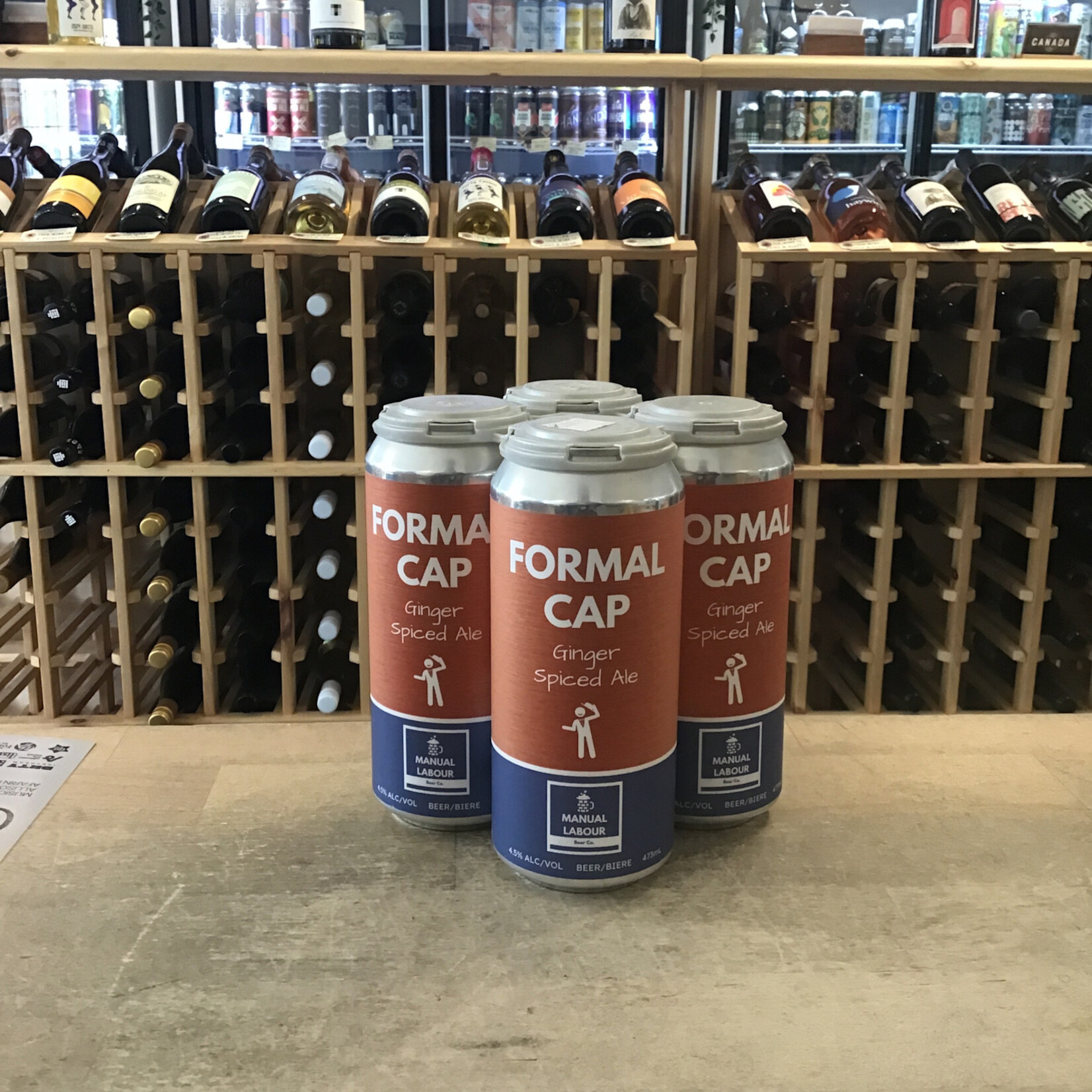 'Formal Cap' Ginger Spice Ale, Manual Labour 4x473ml 4.5%