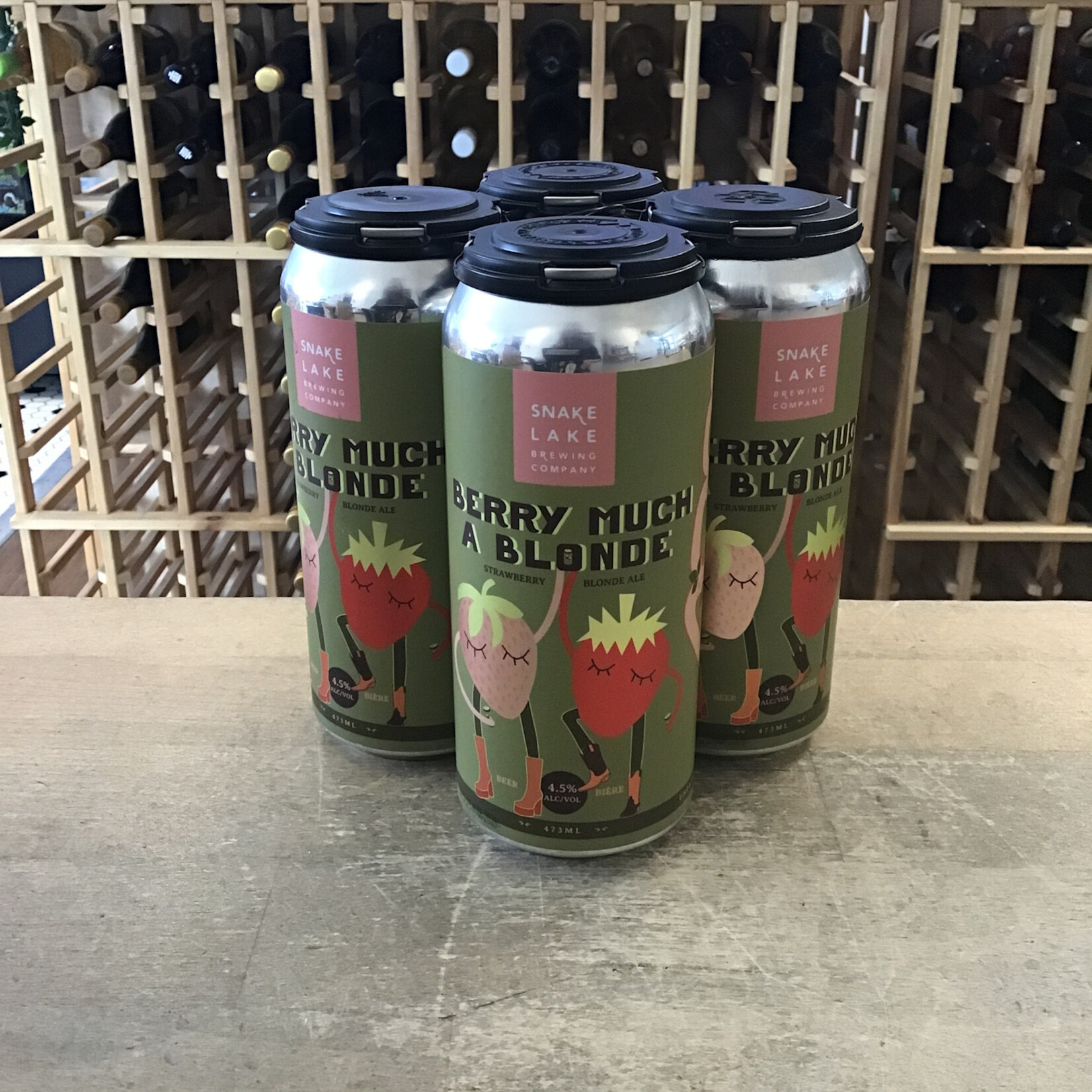 Snake Lake 'Berry Much A Blonde' Strawberry Blonde Ale, Snake Lake Brewing 4x473ml 4.5%