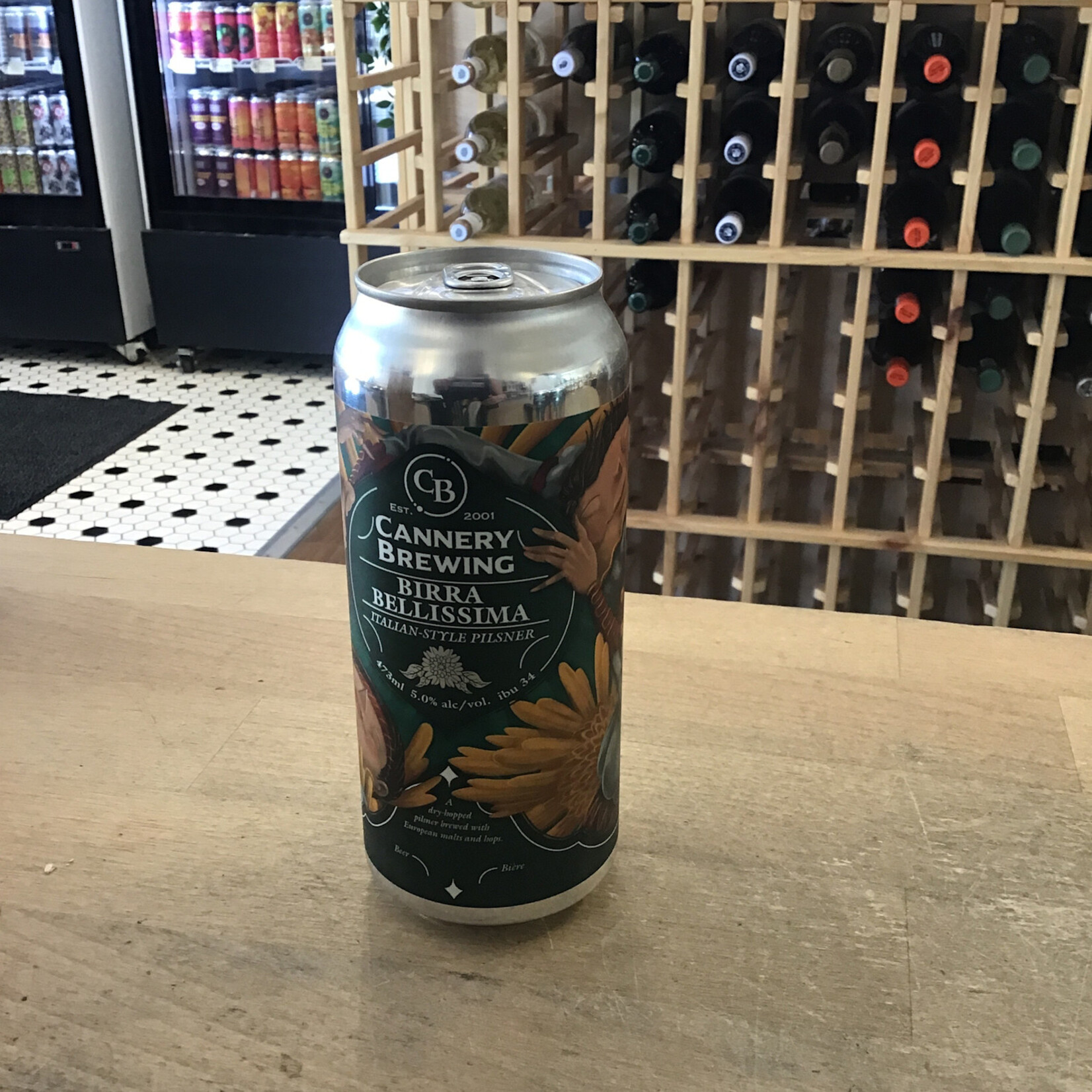 Cannery 'Birra Belissima' Italian Pilsner, Cannery Brewing 473ml 5%