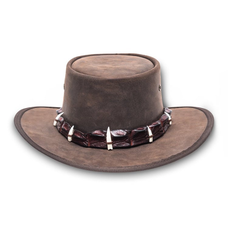 Chapeau Cuir Plein Air Outback Crocodile BARMAH