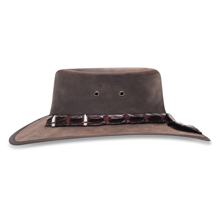 Outback Crocodile Leather Outdoors Hat BARMAH