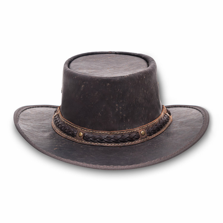 Chapeau Cuir Pliable Crackle Kangaroo BARMAH