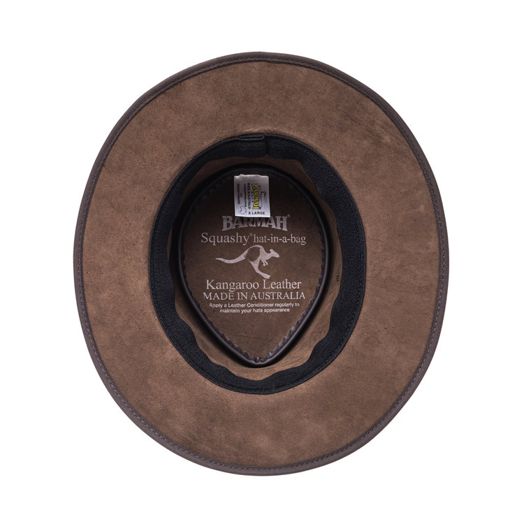 Chapeau Cuir Pliable Crackle Kangaroo BARMAH