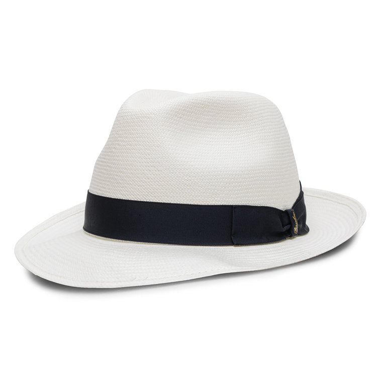 Panama Fine Medium Brim Blanc