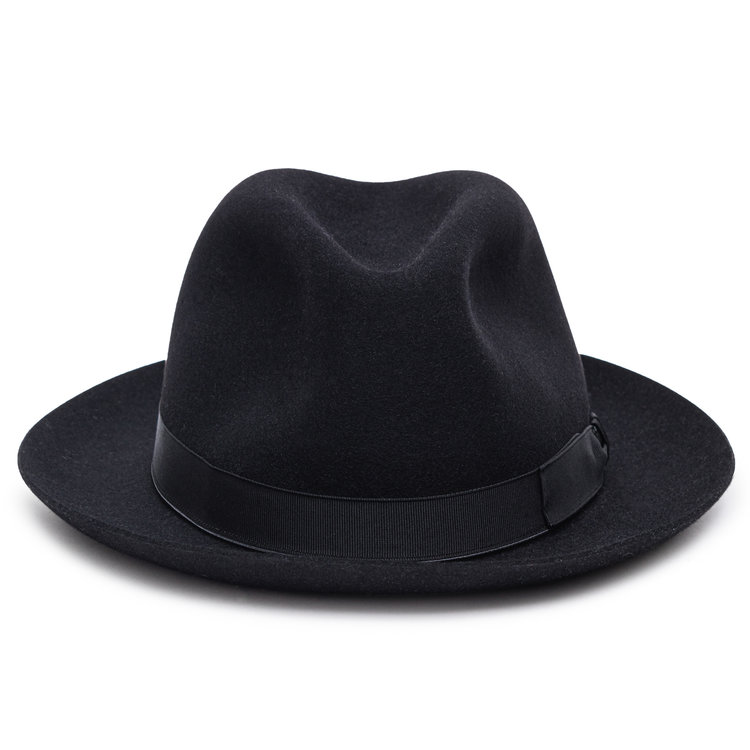 Vicuna Rare Fur Felt Fedora Hat BORSALINO