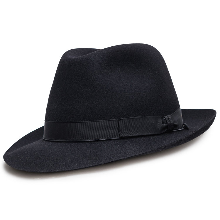 Vicuna Rare Fur Felt Fedora Hat BORSALINO