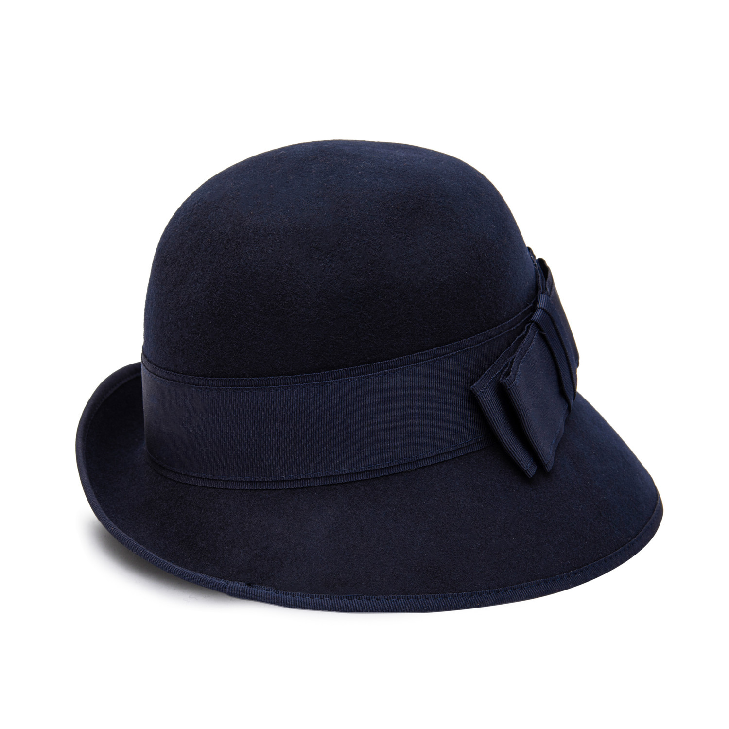 Chapeau melon noir à boucle • Créations Chapeaux