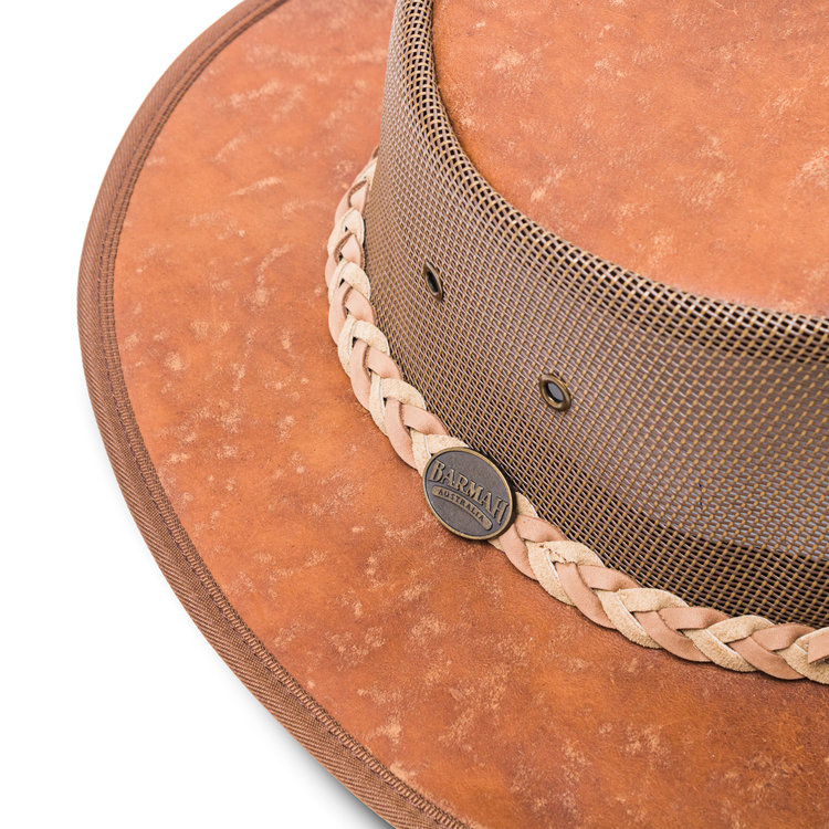 Kangaroo Cooler Vented Leather Hat BARMAH