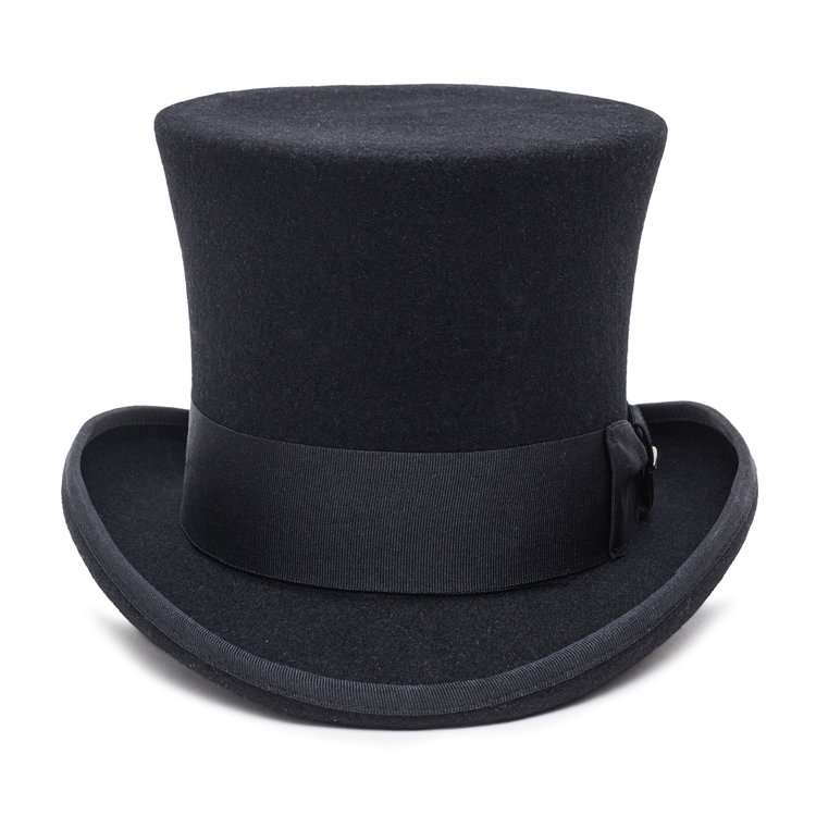 Mad Hatter Felt Victorian Top Hat SCALA