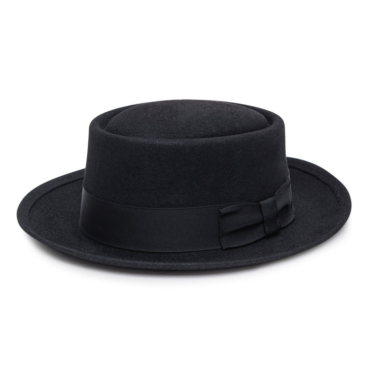 Porkpie Large Wide Fur Felt Hat HENRI HENRI